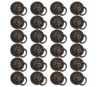 EXCEART 24 Pièces Poignées Décoratives Lionceau Tête 20mm | Alliage de Zinc Noir, Décoration Vintage, pour Porte de Meuble et Coffret Vins