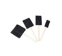 EXCEART 3 Set / 12Pcs Brosses en Mousse Manche en Bois Éponge Pinceau Ensemble pour Acryliques Taches Vernis Artisanat Art