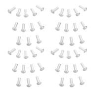 EXCEART 300 Pièces Rivets en Aluminium à Dôme, Tête Brazier M5x12 Mm | Haute Résistance, Fixation Stable et Anticorrosion, pour Acier Inoxydable et Galvanisé, Argenté