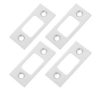 EXCEART 4 Pièces Plaque de Gâche de Restauration en Acier Inoxydable pour Pêne Dormant avec Vis, Améliore la Performance de Serrure, Adaptée aux Portes D'hôtels et Bureaux