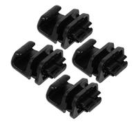EXCEART 4pcs Crochet de Rideau de Porte Arrière en Plastique Noir pour Remplacement de Rideaux Pare-Soleil, Design Crochet Polyvalent pour Fête Estivale à Domicile Voyage
