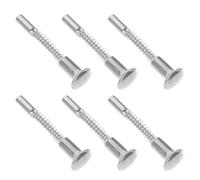 EXCEART 6 Pièces Goupille de Verrouillage à Ressort en Fer Argenté pour Moustiquaire et Petit Lit, Structure Simple, Kit de Réparation Pratique pour Fenêtres et Lits Bébé