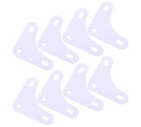 EXCEART 8 Pièces Équerre de Renfort D’Angle en Acier Inoxydable Blanc | Montage à Fente Réglable, Pièce Triangulaire Épaissie, pour Racks de Palette et Systèmes de Rayonnage Couleur Aléatoire