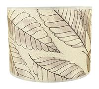 EXCEART Abat-jour de Lampe de Table E27 Motif Feuilles Tissu Imprimé 22 Cm Diamètre Protection Anti-poussière pour Salon Bureau Chambre Éclairage Intérieur