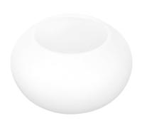 EXCEART Abat-jour en Plastique Blanc Minimaliste pour Lampe Suspendue E27, Forme Ovale et Globe Plat, Léger Diffusion de Lumière Améliorée, pour Bureaux et Restaurants