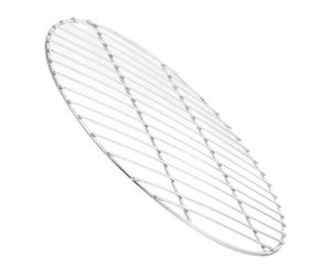 EXCEART Accessoire de Cuisson Barbecue en Acier Inoxydable Rond, Double Poteau, 26 CM, pour Grillades de Poisson et Brochettes en Extérieur