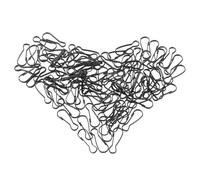 EXCEART Accessoires de rideaux, crochets pour rideaux, 100pcs, fer noir, anneaux clips, connecteurs pour clés, pour homes et DIY craft