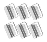 EXCEART Acier Inoxydable Poignée Métallique Pliable 6 Pièces | Montage en Surface, Entraxes 8,5cm et 6,7cm, Prise Antidérapante, avec Vis