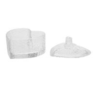 EXCEART Boîte en Verre Transparent de Cœur Couvercle, 188ml, pour Rangement et Exposition de Bijoux sur Coiffeuse, Design Élégant pour Usage Domestique