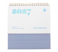 EXCEART Calendrier de Bureau Debout 2027, Papier Bleu, Planification Simple | Vue Mensuelle Octobre 2026 à Décembre 2027, Design Stable, Usage École et Bureau, Organisation Annuelle