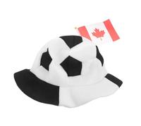 EXCEART Chapeau de Supporter de Football en Velours avec Drapeau du Canada, Design Ludique et Confortable pour Fêtes Carnavalesques et Rassemblements en Plein Air