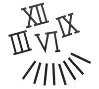 EXCEART Chiffres Romains Autocollants en Acrylique Miroir Noir 14 Pouces | Accessoire Léger, Adhésif sans Colle ni Outil, Réduit Déformation et Décollement, pour Panneaux Bois ou Métal