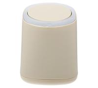 EXCEART Conteneur à ordures Beige avec couvercle à pression, poubelle pratique en ABS et PP, pour bureau et maison