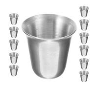 EXCEART Coupes de Communion Capacité 15 Ml Empilables en Acier Inoxydable Lot de 12 Design Élégant et Résistant pour Usage Religieux en Église