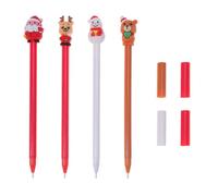 EXCEART Créatifs Stylos Gel en Plastique 4 Pièces de Noël | Papeterie Festive pour Cartes, Notes et Marquage, Usage Bureau ou Fête, Style Mignon et Éléments Saisonniers