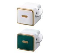EXCEART Distributeur de Dentifrice Mural Portable en Pp Robuste, Lot de 2 Pièces Étagère Pratique pour Salle de Bain, Presse-tube Manuel pour Crèmes et Dentifrice