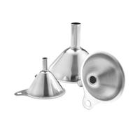 EXCEART Ensemble 3pcs Entonnoirs Cuisine en Acier Inoxydable Passoire Intégrée, Surface Polie Lisse, Facile à Utiliser Cuisine Maison et Pots