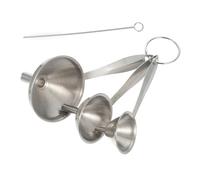EXCEART Entonnoirs Miniatures pour Transfert D'huile en Acier Inoxydable Ensemble de 3 avec Brosse et Remplissage Précis de Petites Bouteilles Cuisine