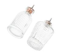 EXCEART Flacons D'amers en Verre pour Absinthe et Cocktails Bouchon Fin Lot de 2 Style Rétro Japonerie Design Simple et Élégant pour Rangement et Décoration