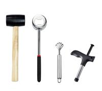 EXCEART Kit Ouvre-noix en Acier Inoxydable 4 Pièces Trancheuse et Outil Portable pour Fruits, pour Usage Domestique Facile et Rapide