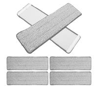 EXCEART Lot de 6 Lingettes Plates en Fibre Synthétique pour Balai, Housses de Rechange Lavables, Nettoyage des Sols Durs, Remplacement Facile pour Usage Domestique