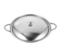 EXCEART Marmite Résistante Rouille avec Double Poignée en Acier Inoxydable Design Élégant et Polyvalent pour Cuisson Maison et Professionnelle