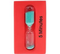 EXCEART Minuteur de 3/5/7 en Bois et Verre Rouge, Sablier Silencieux Multifonction pour École et Brossage de Dents, Minuterie à Usage Garçon et Filles