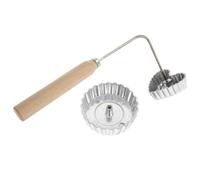 EXCEART Moule à Beignets Frits en Alliage D'aluminium et Bois, Résistant à L'usure la Rouille, Ustensile la Cuisine Préparation de Snacks Frits Maison