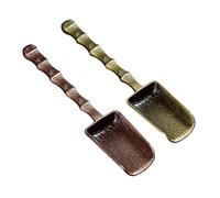 EXCEART Pelle à Thé en Alliage de Cuivre 2 Pièces Design Unique et Éléments Classiques Cuillères Doseuses pour Prendre la Quantité de Thé Accessoires Couleur Aléatoire