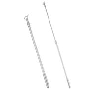 EXCEART Perche Lisse Alliage Télescopique Argenté D'aluminium en Légère avec Surface Accessoire Pratique pour Stores Verticaux et Rideaux de Ouverture Fenêtres la Maison
