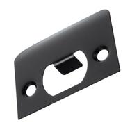 EXCEART Plaque de Gâche Installation Facile Vis en Acier Inoxydable Noir Diamètre des Trous 7mm et 25mm, Verrouillage Fluide pour Serrure de Porte en Bois