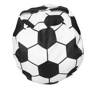 EXCEART Pouf Moelleux Football pour Rangement de Peluches, 24 Pouces | Housse Zippée en Polyester, pour Poupées et Animaux en Peluche, Chambre D'garçon et Filles, Aire de Jeu