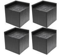 EXCEART Rehausseur de Lit 4 Pièces 3 Pouces en Caoutchouc | Bed Risers, Rehausseur pour Meubles, Rehausseur Pied Canape, Elevateur Meuble, Usage Maison Bureau