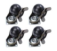 EXCEART Roulettes Robustes pour Meubles Rétro 4 Pièces Frein 1,5 Pouce pour Bureau et Mobilier, Roues Résistantes sans Trace Sols Fragiles, Facile Vis Autotaraudeuses