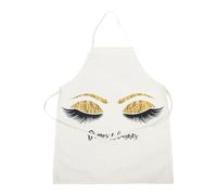 EXCEART Tablier de Salon pour Femmes 53x8,65 Cm en Lin et Coton sans Manches Tablier de Manucure et Beauté Léger pour Usage Professionnel et Domestique