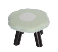 EXCEART Tabouret Fleur pour Canapé, Petit Repose-Pieds Vert en Bois | Peluche et Coton Pp, Usage Entrée et Salle de Bain, Surface Facile à Nettoyer, Portable