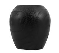 EXCEART Vase à Fleurs Fonctionnel et Esthétique Style Ferme Naturel en Bois Rustique Noir Nouvel an Pot Décoratif Artisanal pour Fleurs Séchées Décoration de Table