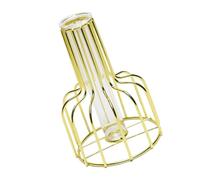 EXCEART Vase pour Plantes Hydroponiques, Tube à Essai Vase en Verre Double-Tube, Conteneur Hydroponique en Verre et Fer, Or, pour Plantes, Maison et Bureau