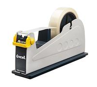 Excell Dévidoir de Ruban Adhésif de Bureau en Acier avec Couvercle de Sécurité et Base Lestée Distributeur Professionnel Robuste pour Entrepôt et Magasin Compatible Mandrin 76mm et Largeur 25mm