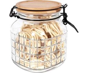 Excellent Houseware - Bocal Décoratif Avec Couvercle Hermétique, 1100 Ml