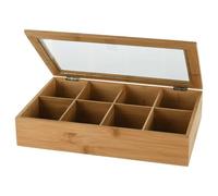 Excellent Houseware Boîte À Thé Avec 8 Compartiments Bambou
