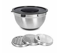 Excellent Houseware Bol en acier inoxydable avec jeu de râpe, Ø 27 cm