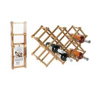 Excellent houseware Range-bouteilles bambou - Naturel