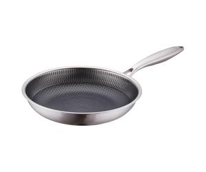 EXCELLIUM 3D - Poêle Anti-adhésive Professionnelle - Tous feux dont induction - Compatible Four - Résistante & Polyvalente - Nid d'Abeille anti-rayures - Manche ergonomique anti-chaleur - 20 cm