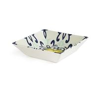Excelsa Amalfi Lot de 6 assiettes creuses en céramique 17 x 17 cm, motif méditerranéen bleu et jaune