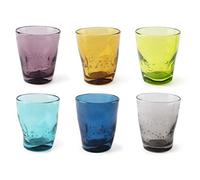 Excelsa Color Wave Lot de 6 verres à eau, verre