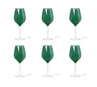 Excelsa Color Wine Set 6 verres vert foncé, verre, capacité 500 ml.