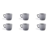 Excelsa Eclipse Lot de 6 tasses à café grises, céramique Stoneware, capacité 70 ml.