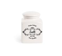 Excelsa Fine Quality Pot Sel, Céramique, Blanc Ivoire, Capacité : 700 ML.700