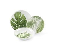 Excelsa Foliage Service d'assiettes de 18 pièces, porcelaine